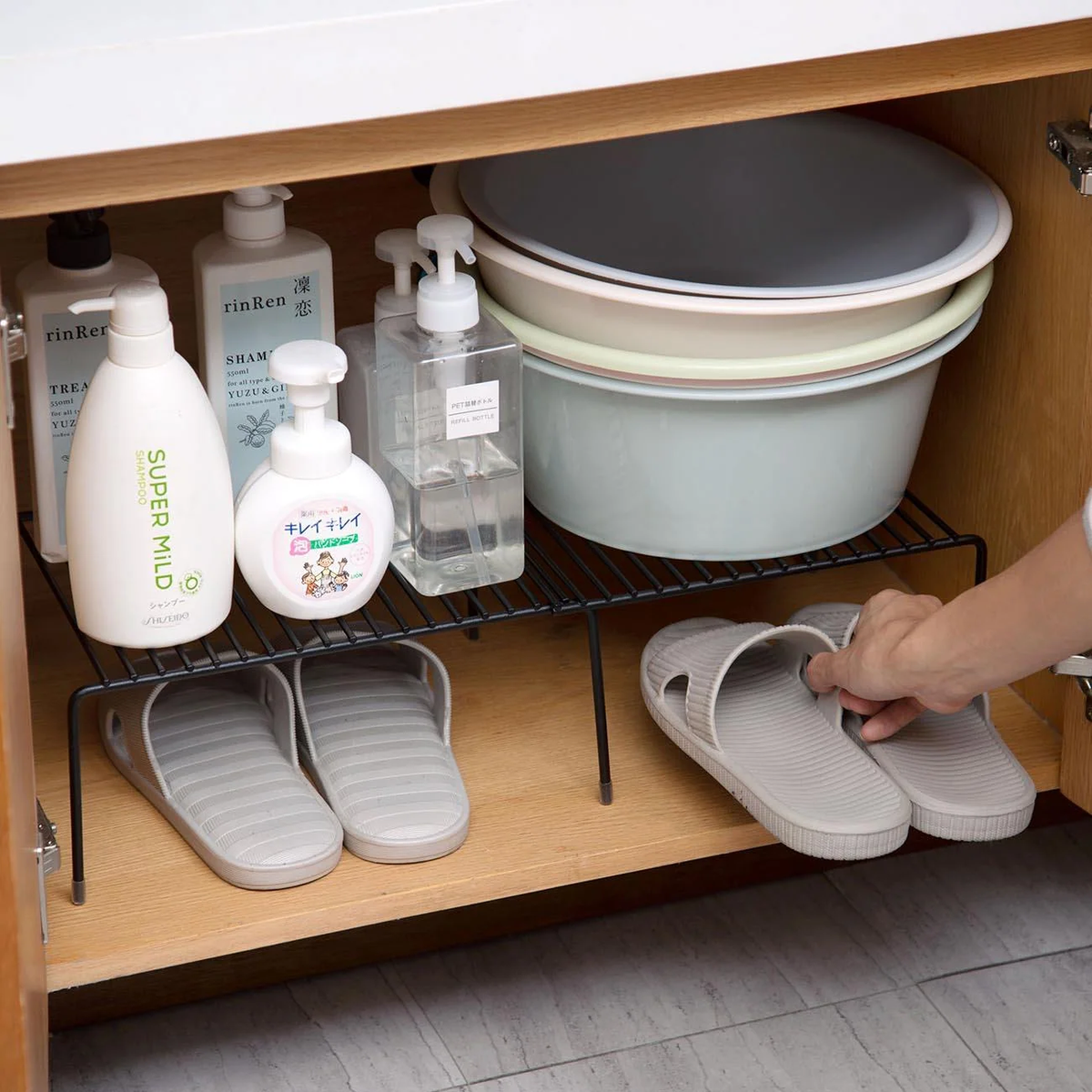 Adjustable Holders Metal Racks for Kitchen Cabinet Organizer