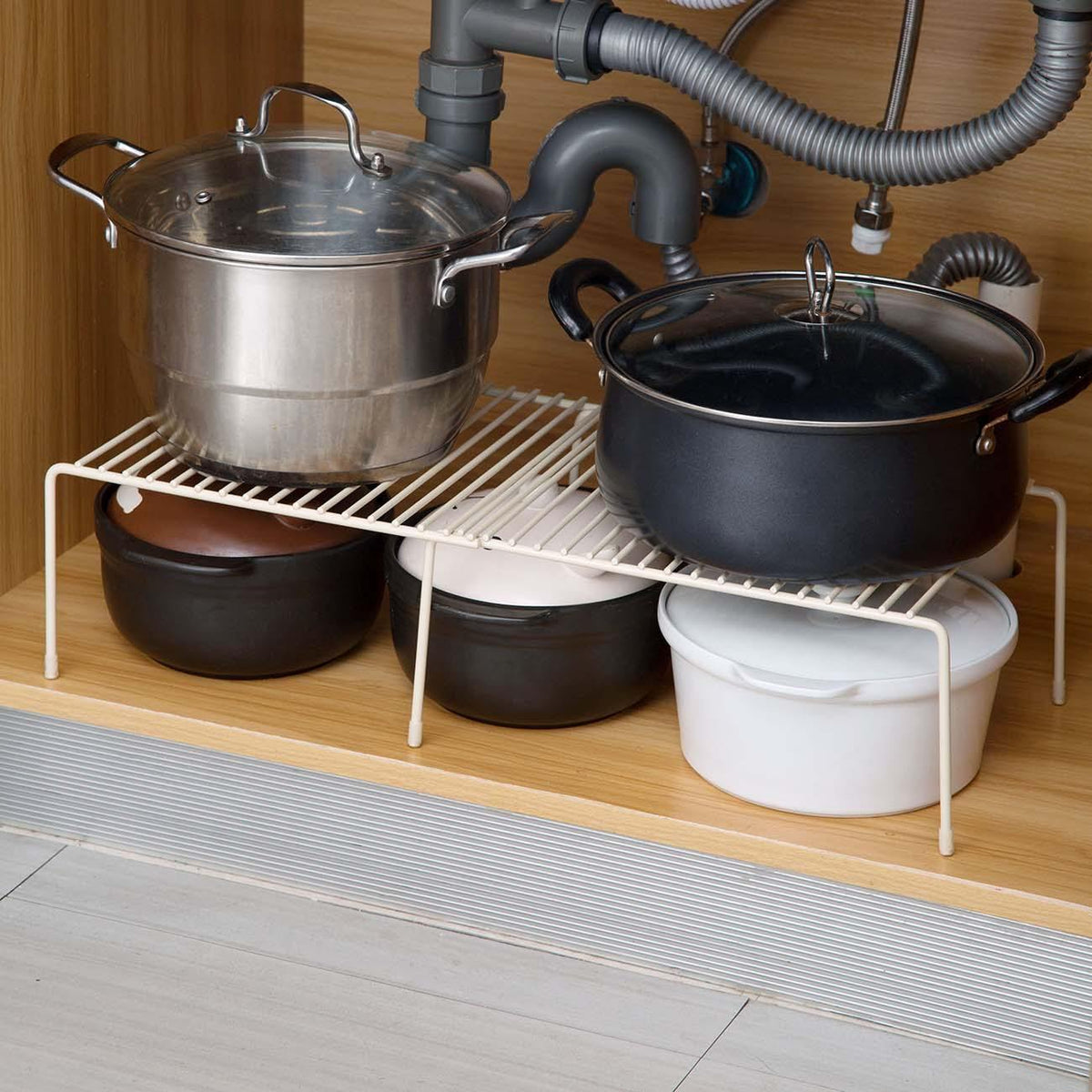 Adjustable Holders Metal Racks for Kitchen Cabinet Organizer