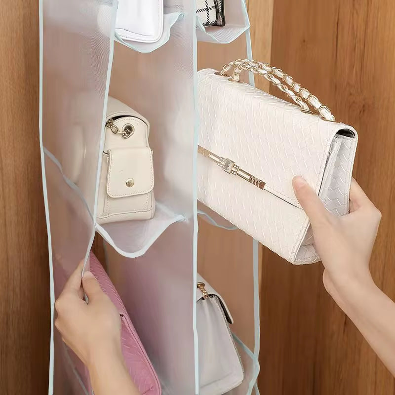 Handbag Hanging Organizer Hanging Wardrobe Organizer Three-Dimensional Storage Hanging Bag Handbag Organizer for Closet