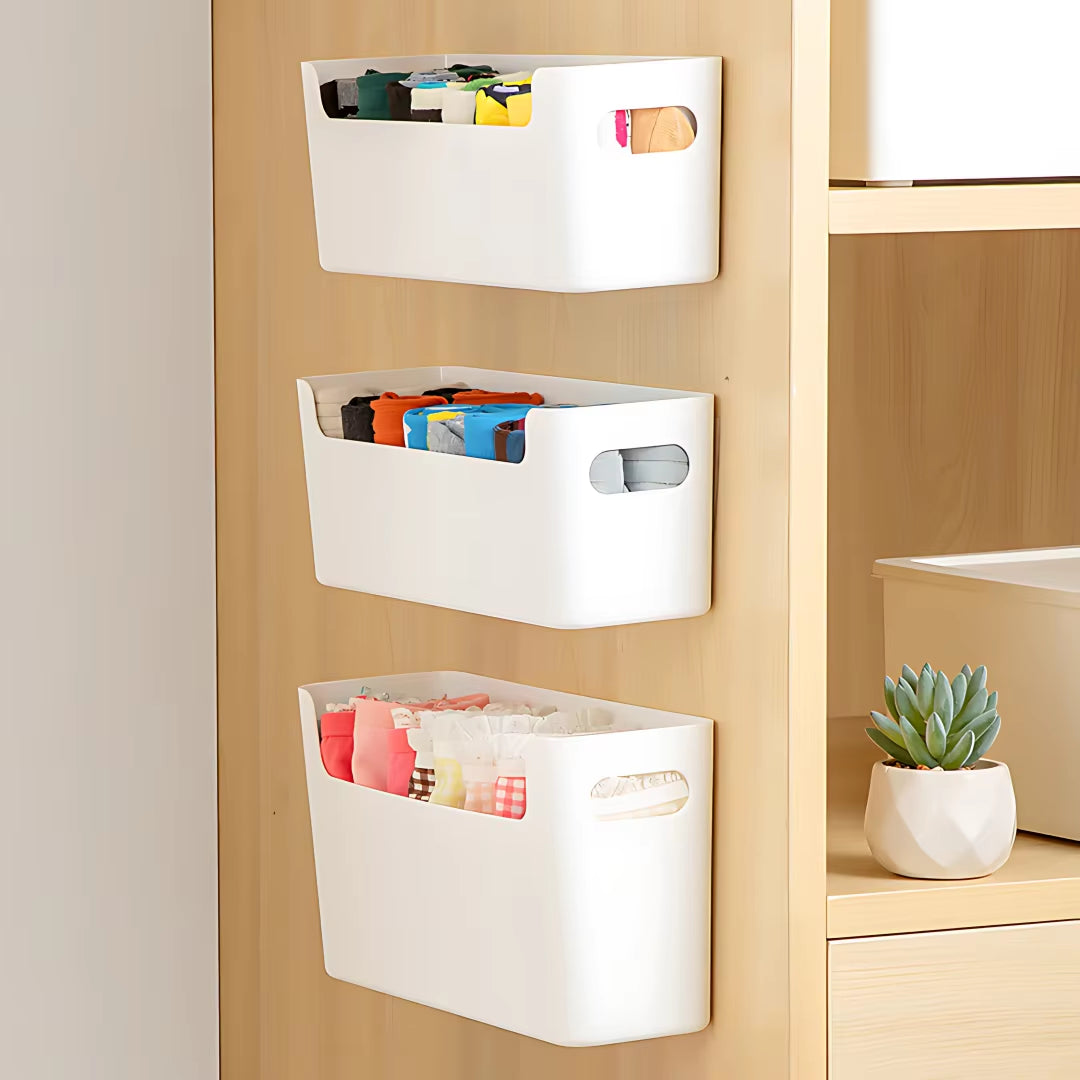 Multifunctional Cabinet Door Organizer - No Punch Desktop Storage Box for Underwear & Socks - Space-Saving Home Shelf