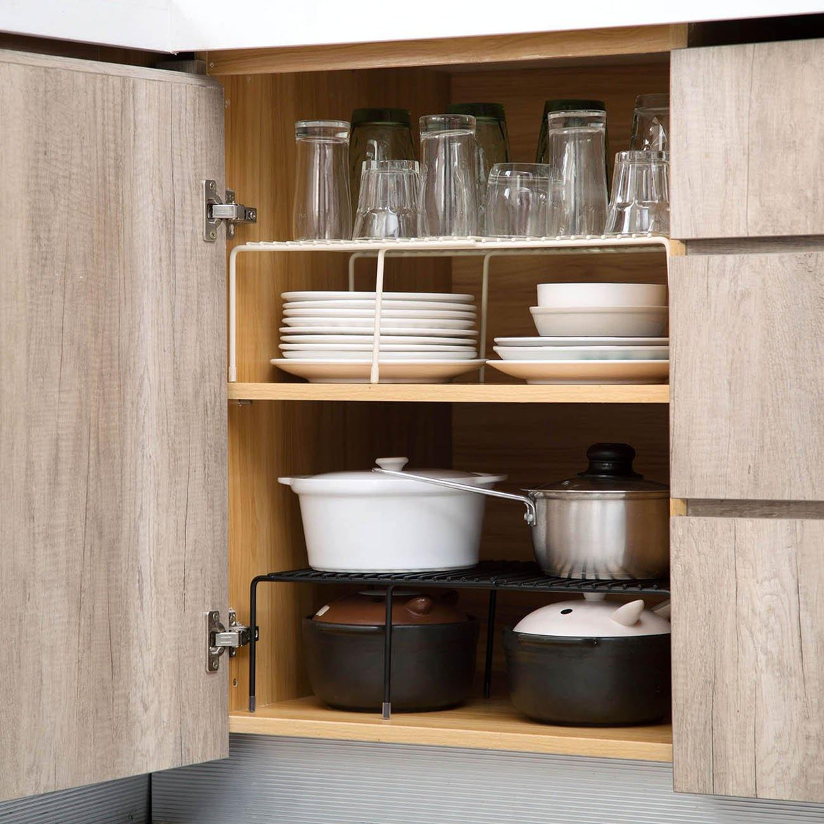 Adjustable Holders Metal Racks for Kitchen Cabinet Organizer