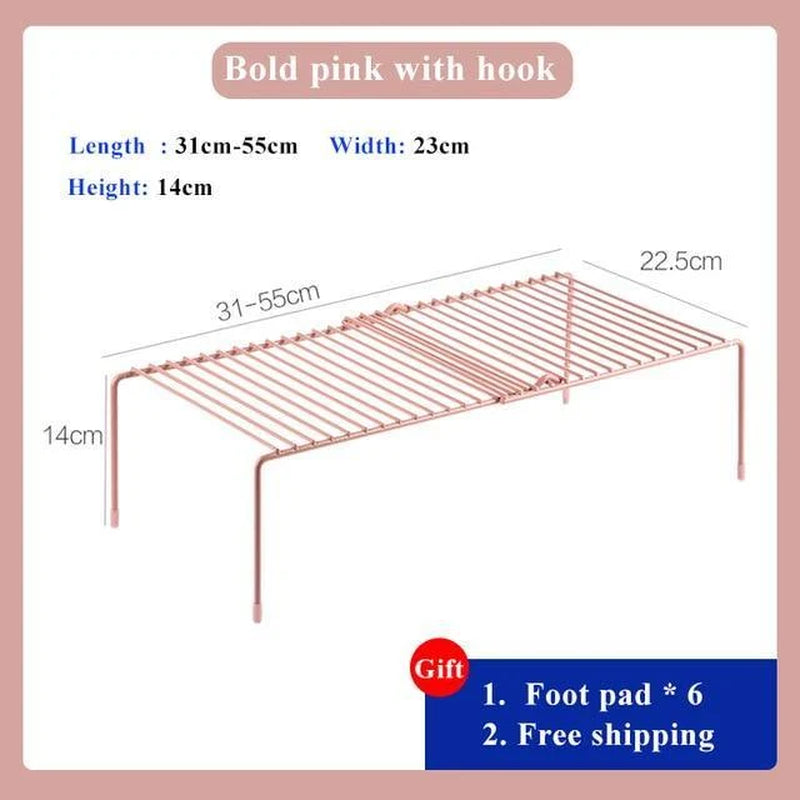 Adjustable Holders Metal Racks for Kitchen Cabinet Organizer