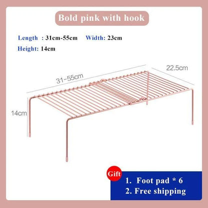 Adjustable Holders Metal Racks for Kitchen Cabinet Organizer