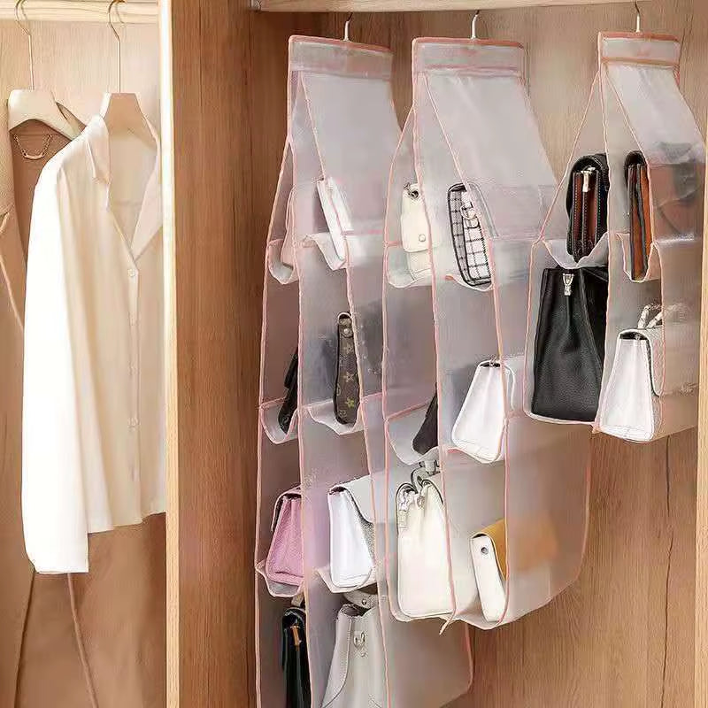 Handbag Hanging Organizer Hanging Wardrobe Organizer Three-Dimensional Storage Hanging Bag Handbag Organizer for Closet