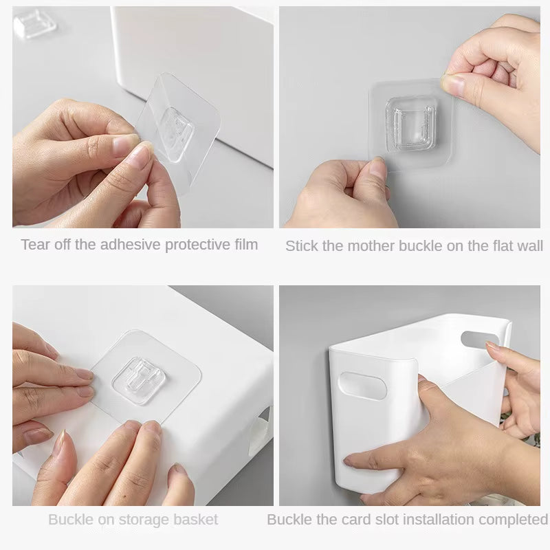 Multifunctional Cabinet Door Organizer - No Punch Desktop Storage Box for Underwear & Socks - Space-Saving Home Shelf