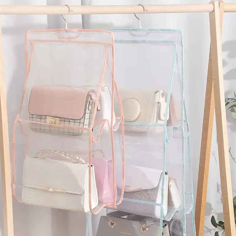 Handbag Hanging Organizer Hanging Wardrobe Organizer Three-Dimensional Storage Hanging Bag Handbag Organizer for Closet