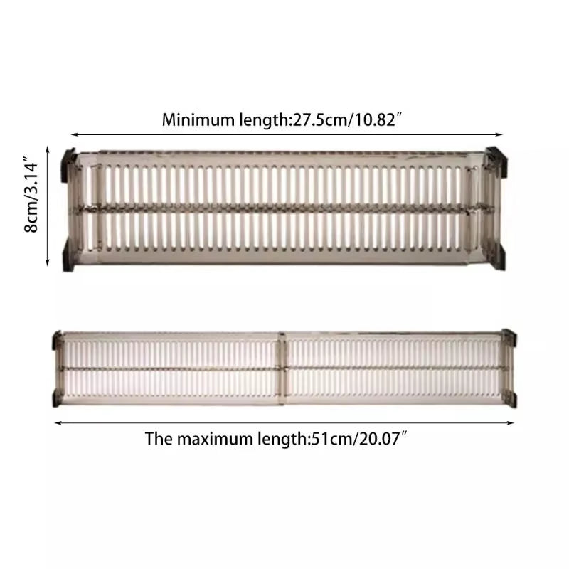 1Pair/Set Adjustable Clapboard Drawer Divider Partition DIY Durable Storage Organiser Wardrobe Closet Punch-Free Separator