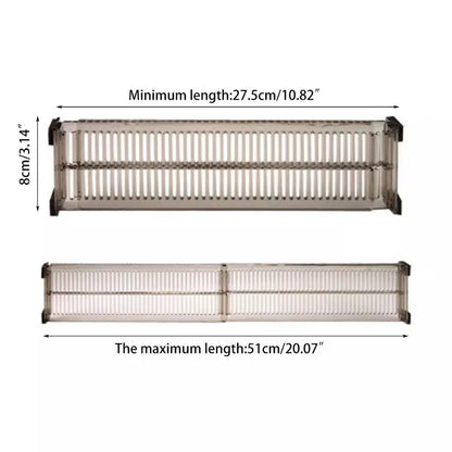 1Pair/Set Adjustable Clapboard Drawer Divider Partition DIY Durable Storage Organiser Wardrobe Closet Punch-Free Separator