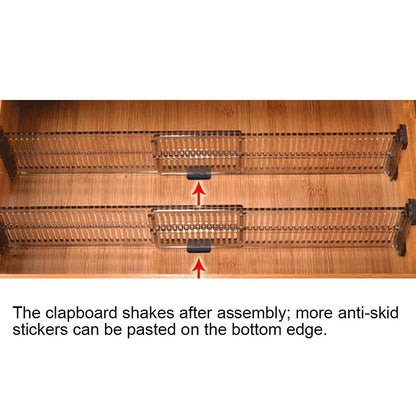 1Pair/Set Adjustable Clapboard Drawer Divider Partition DIY Durable Storage Organiser Wardrobe Closet Punch-Free Separator