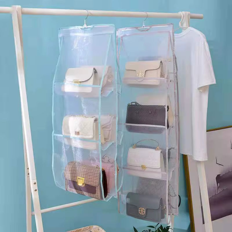 Handbag Hanging Organizer Hanging Wardrobe Organizer Three-Dimensional Storage Hanging Bag Handbag Organizer for Closet