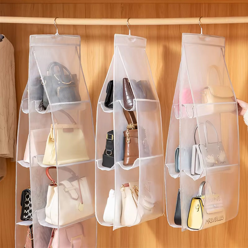 Handbag Hanging Organizer Hanging Wardrobe Organizer Three-Dimensional Storage Hanging Bag Handbag Organizer for Closet