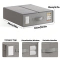 Large Capacity Foldable Bed Sheet & Comforter Organizer with Zip Closure - Perfect for Clothes Storage